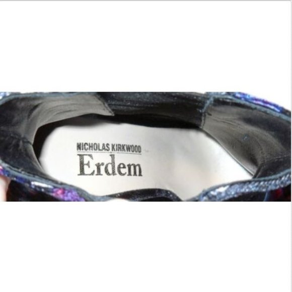 Nicholas Kirkwood Erdem Velvet Ankle Boots 37 - Picture 5 of 9